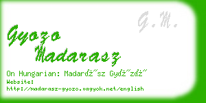 gyozo madarasz business card